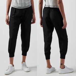 ATM Anthony Thomas Melillo Black 100% Silk Relaxed Lightweight Soft Joggers Sz L